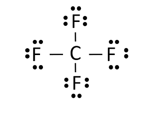 ساختار لوویس مولکول CF4