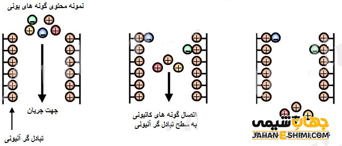 مراحل کروماتوگرافی تبادل یونی