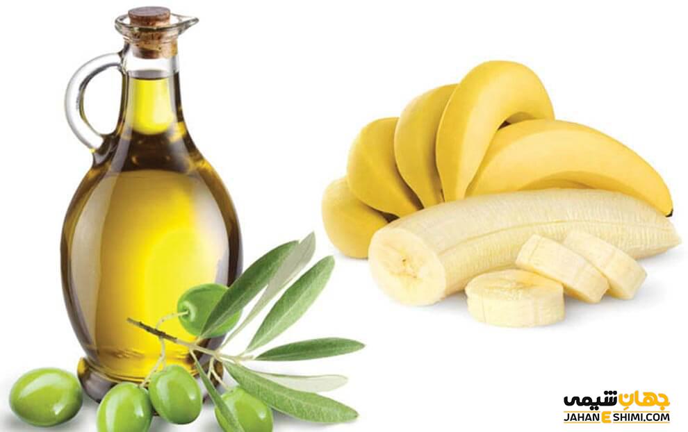 ماسک آبرسان مو خانگی موز و روغن زیتون برای احیای مو