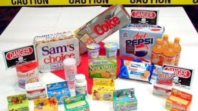 محصولات حاوی آسپارتام کدامند؟