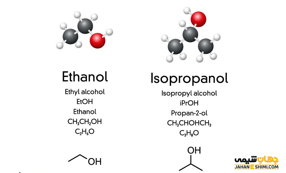 بررسی تفاوت ایزوپروپیل الکل با اتانول